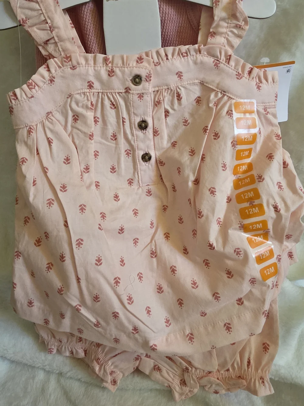 Carter's Pink Floral  Romper Set